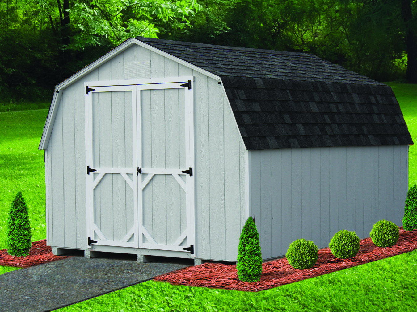 Gray Mini Dutch barn shed Mini Barn